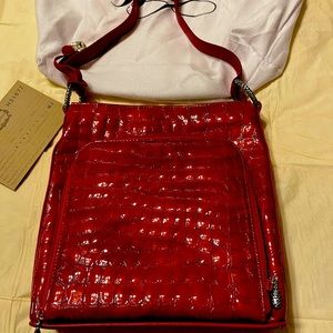 Brighton bag beautiful red faux alligator adjustable strap
